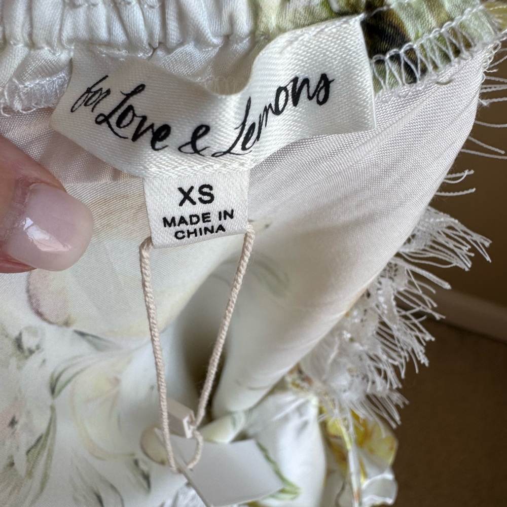 NWT For Love & Lemons Serafina Mini Dress in Lemons Print - Picture 5 of 10